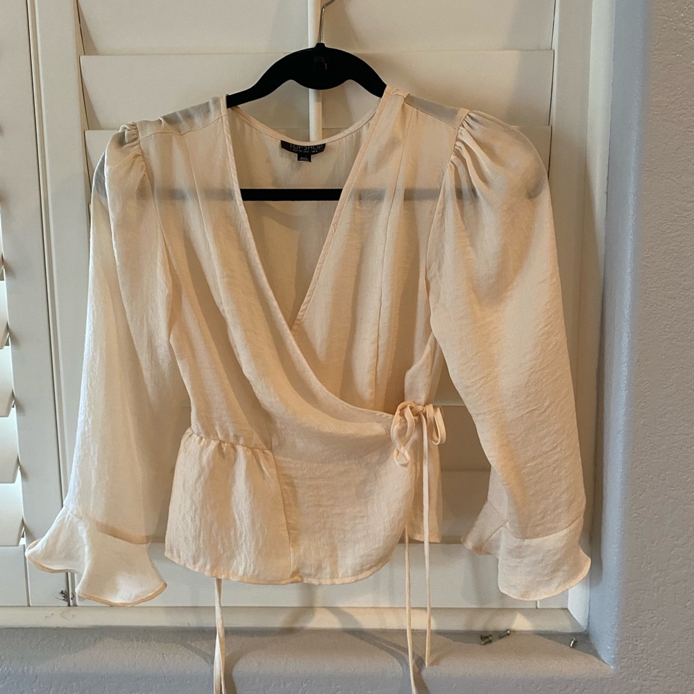 Topshop cream blouse